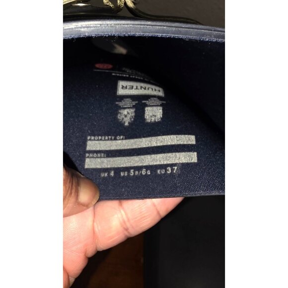 Hunter Original Tall Rubber Rain Boots Women Size 6 Navy Blue Waterproof - Picture 8 of 8